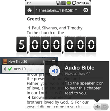 The Bible App™ for Android at 5 Million Downloads