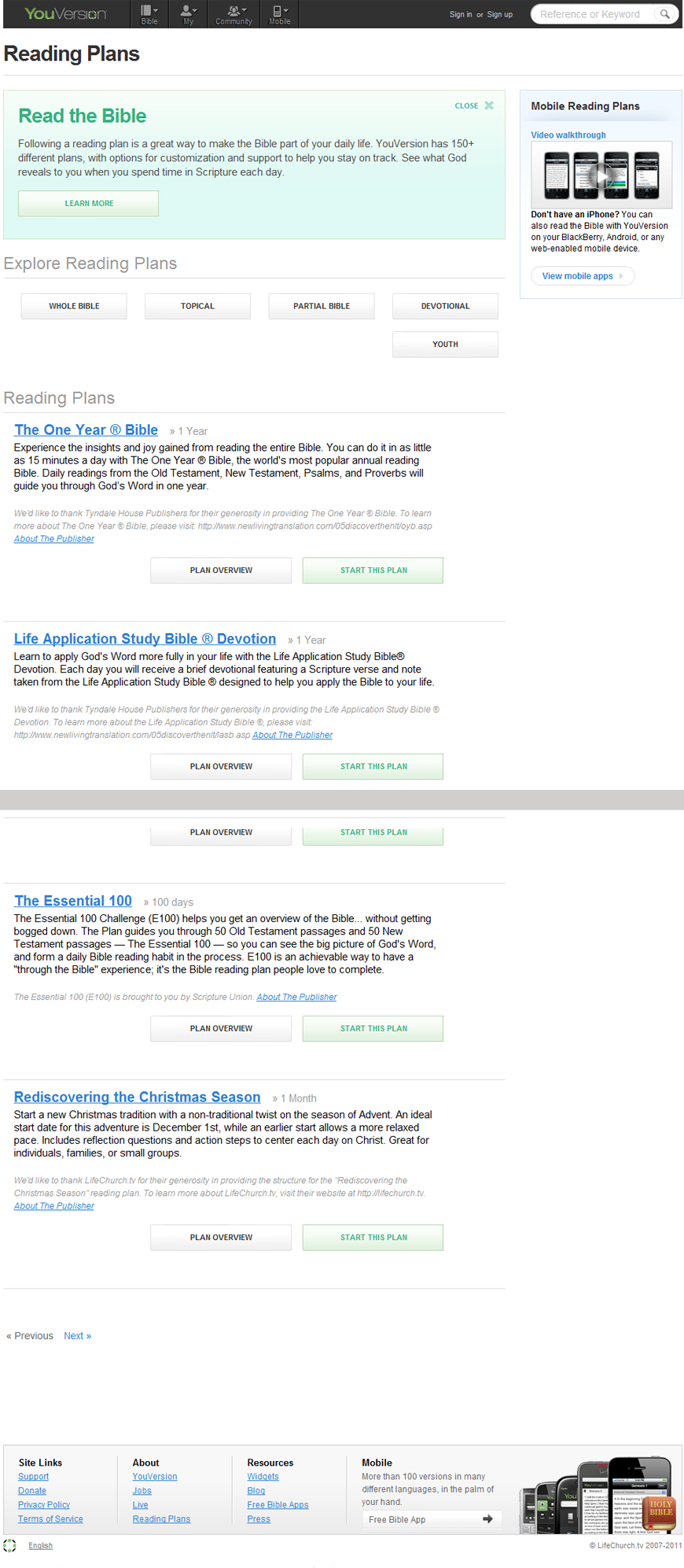 Reading Plans Today at YouVersion.com - YouVersion