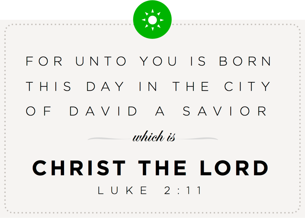 For unto you is born...Christ the Lord.