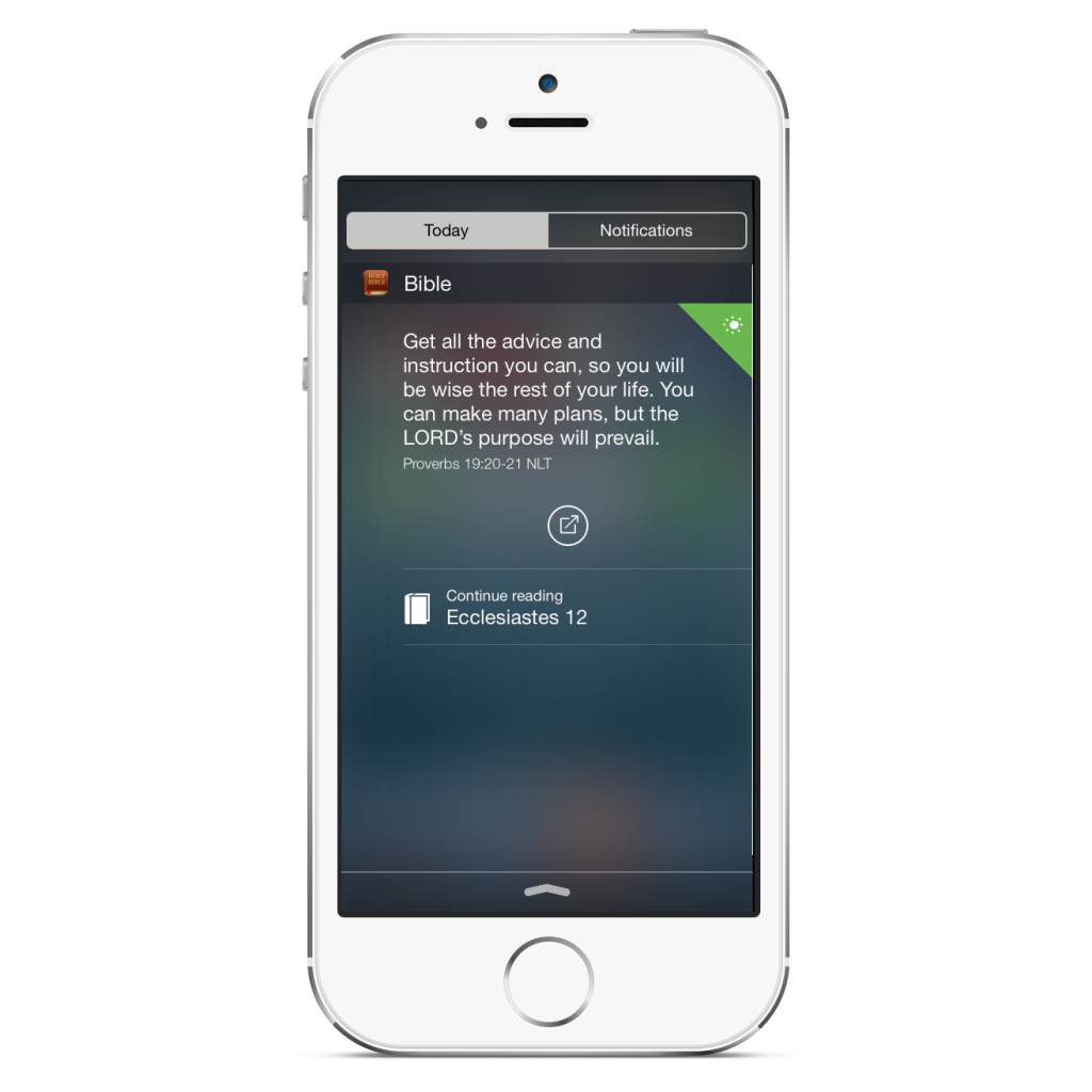 Bible Widget on iPhone